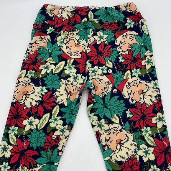LuLaRoe‎ Christmas Leggings Santa Faces Holiday One Size - Picture 11 of 12